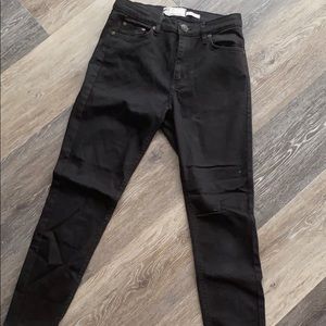 Free people black cropped jeans